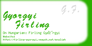 gyorgyi firling business card